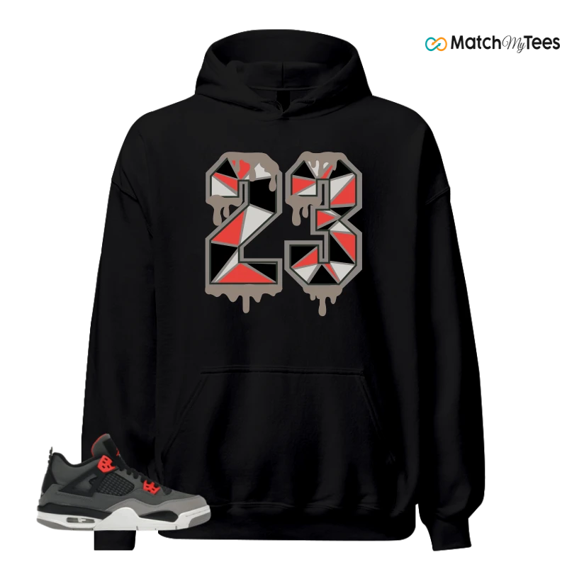 NIKE JORDAN 4 RETRO INFRARED (GS) SNEAKER Matching Tees Hoodie for Men