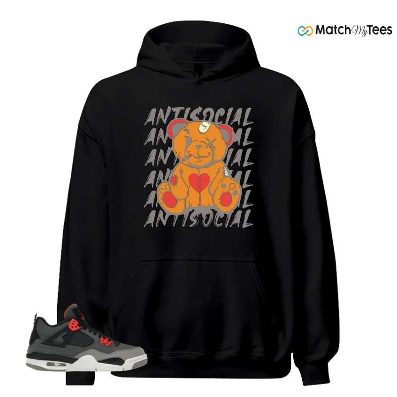 NIKE JORDAN 4 RETRO INFRARED (GS) SNEAKER Matching Tees hoodie