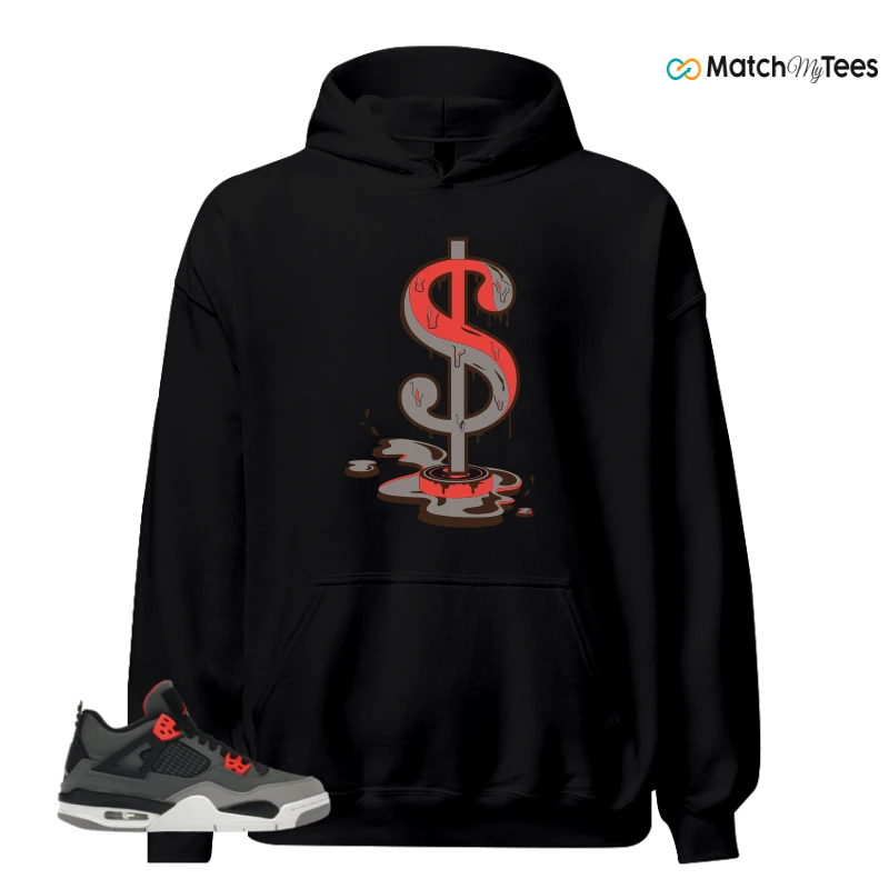 NIKE JORDAN 4 RETRO INFRARED (GS) SNEAKER Matching Tees hoodie