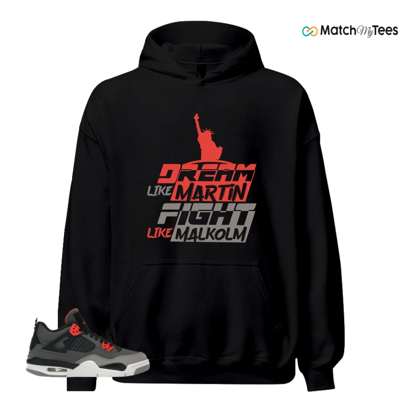NIKE JORDAN 4 RETRO INFRARED (GS) SNEAKER Matching Tees hoodie