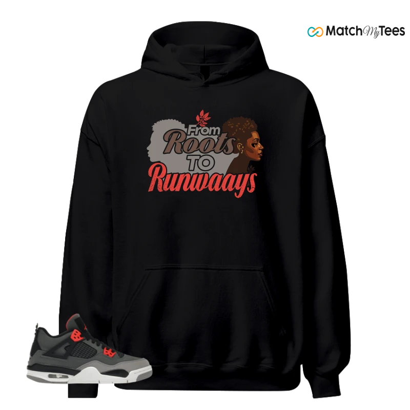 NIKE JORDAN 4 RETRO INFRARED (GS) SNEAKER Matching Tees hoodie