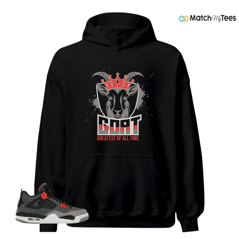 NIKE JORDAN 4 RETRO INFRARED (GS) SNEAKER Matching Tees hoodie