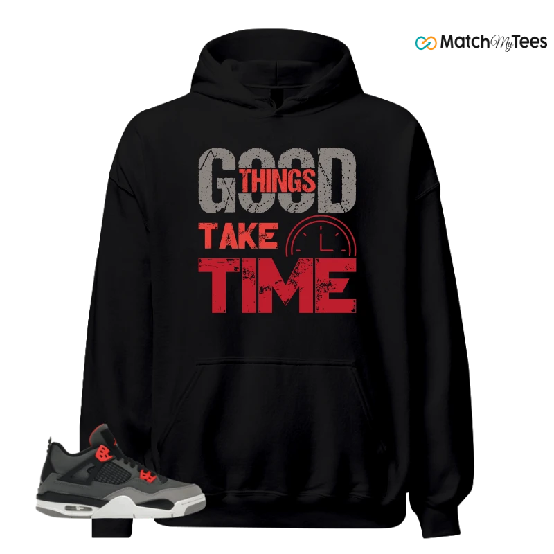 NIKE JORDAN 4 RETRO INFRARED (GS) SNEAKER Matching Tees hoodie