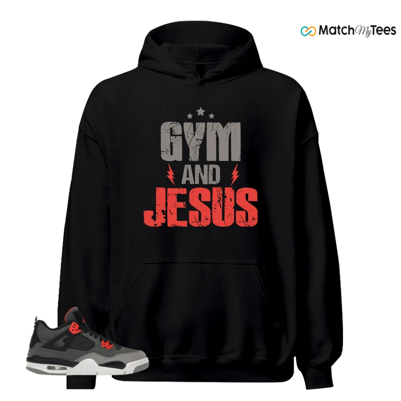 NIKE JORDAN 4 RETRO INFRARED (GS) SNEAKER Matching Tees hoodie