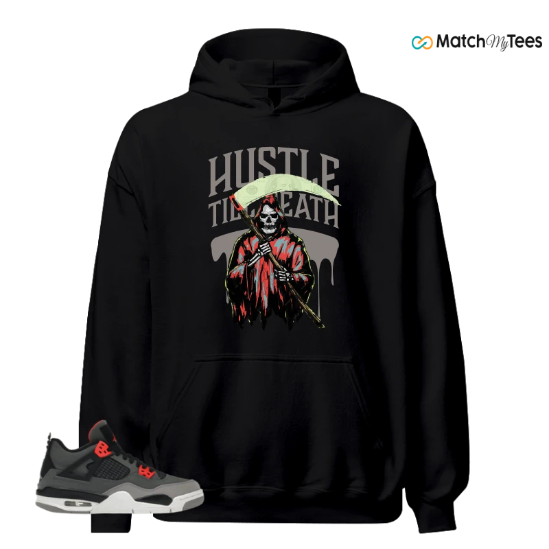 NIKE JORDAN 4 RETRO INFRARED (GS) SNEAKER Matching Tees hoodie