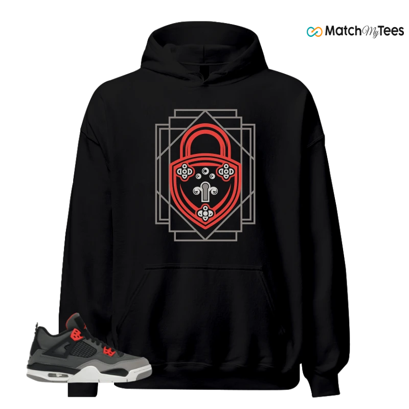 NIKE JORDAN 4 RETRO INFRARED (GS) SNEAKER Matching Tees hoodie