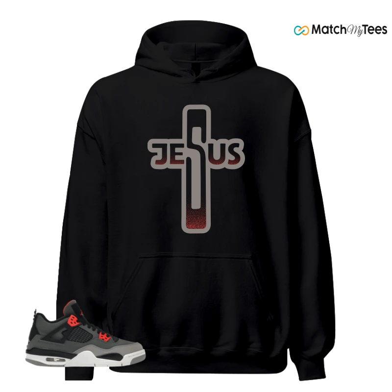 NIKE JORDAN 4 RETRO INFRARED (GS) SNEAKER Matching Tees hoodie