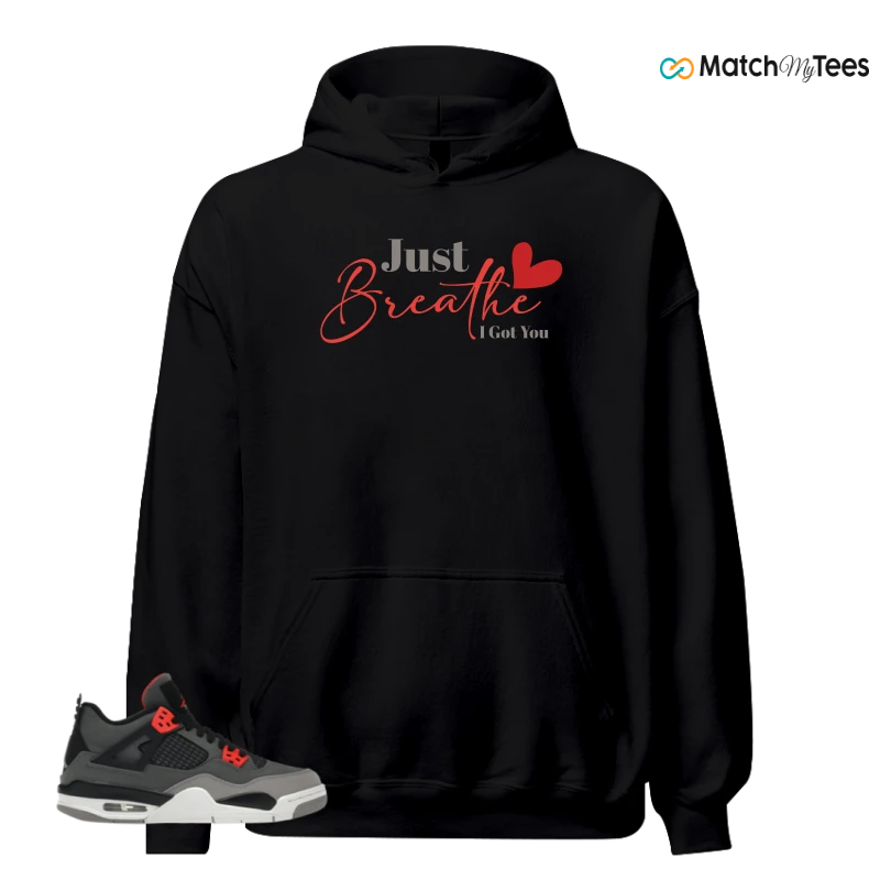 NIKE JORDAN 4 RETRO INFRARED (GS) SNEAKER Matching Tees Hoodie for Men