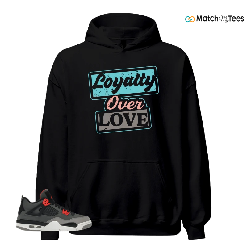 NIKE JORDAN 4 RETRO INFRARED (GS) SNEAKER Matching Tees hoodie