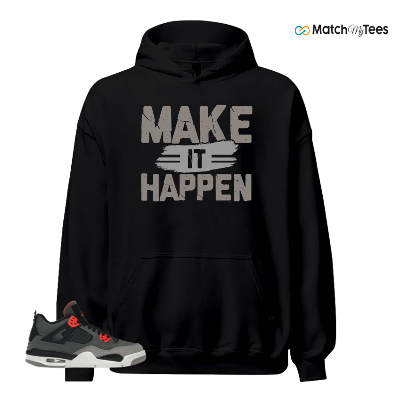 NIKE JORDAN 4 RETRO INFRARED (GS) SNEAKER Matching Tees hoodie
