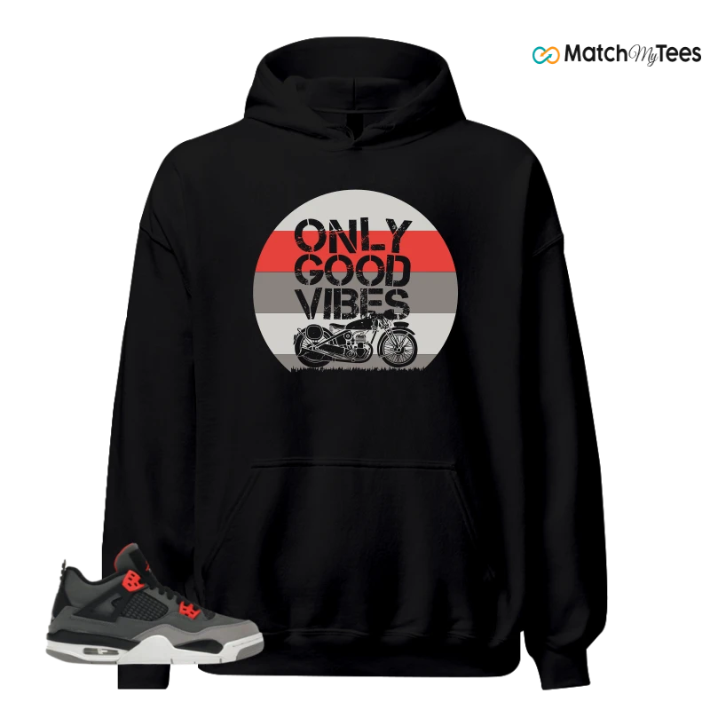 NIKE JORDAN 4 RETRO INFRARED (GS) SNEAKER Matching Tees hoodie