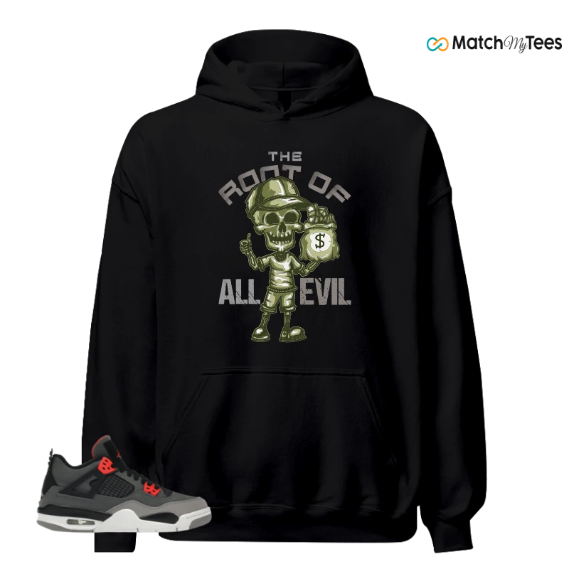 NIKE JORDAN 4 RETRO INFRARED (GS) SNEAKER Matching Tees hoodie