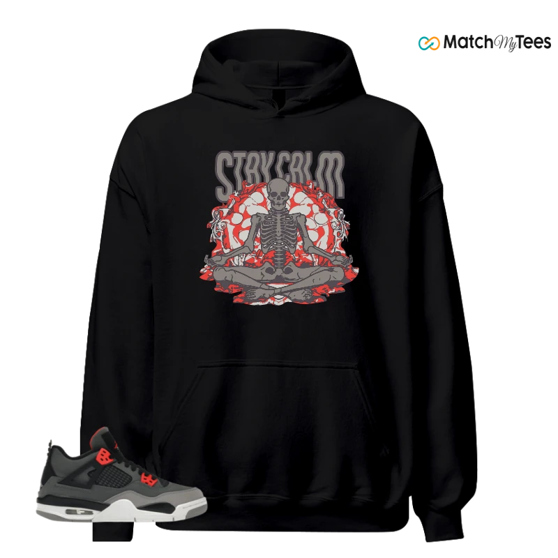 NIKE JORDAN 4 RETRO INFRARED (GS) SNEAKER Matching Tees Hoodie for Men