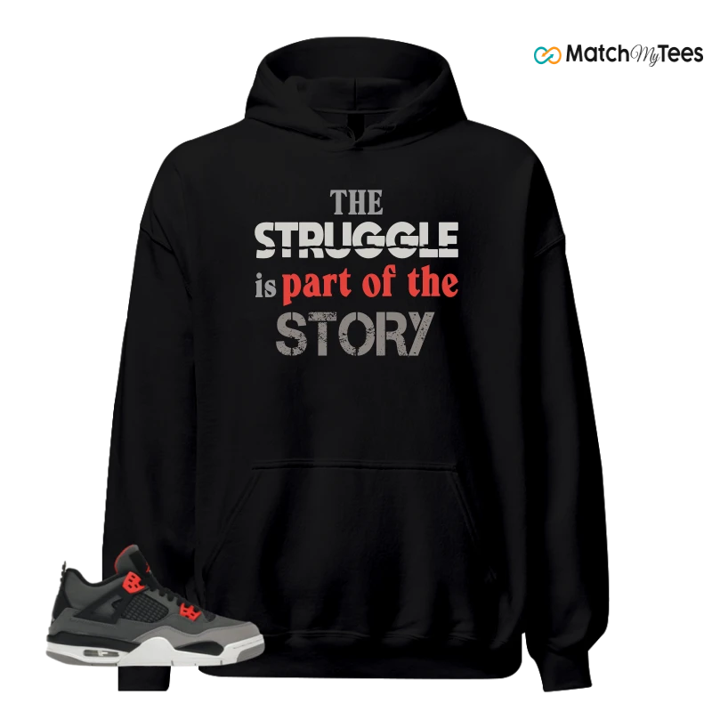 NIKE JORDAN 4 RETRO INFRARED (GS) SNEAKER Matching Tees hoodie