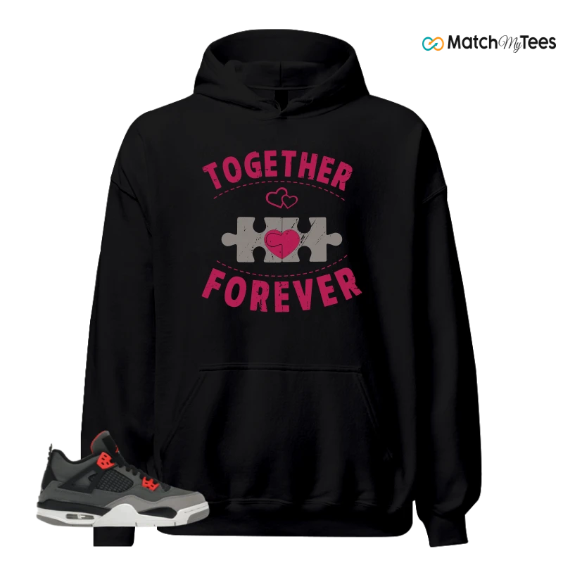 NIKE JORDAN 4 RETRO INFRARED (GS) SNEAKER Matching Tees hoodie