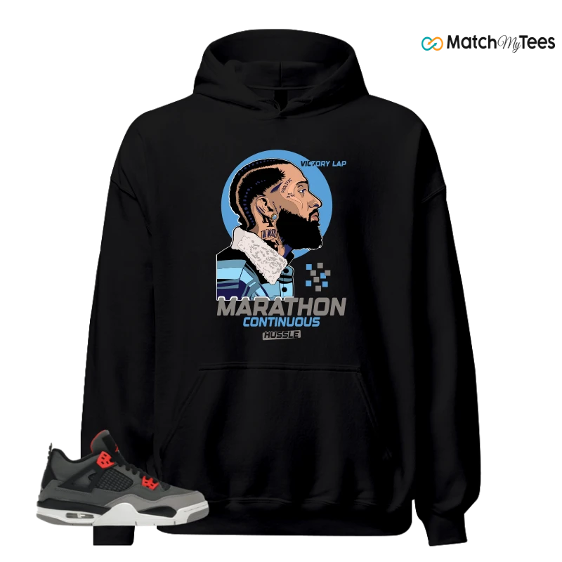 NIKE JORDAN 4 RETRO INFRARED (GS) SNEAKER Matching Tees hoodie