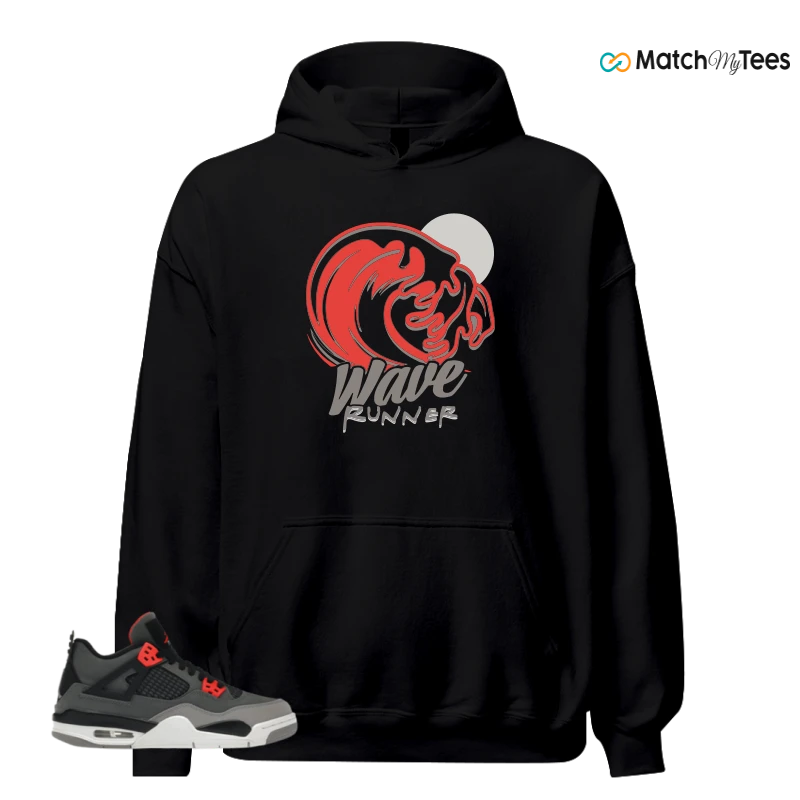 NIKE JORDAN 4 RETRO INFRARED (GS) SNEAKER Matching Tees Hoodie for Men
