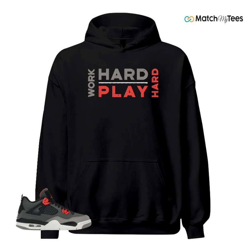 NIKE JORDAN 4 RETRO INFRARED (GS) SNEAKER Matching Tees hoodie