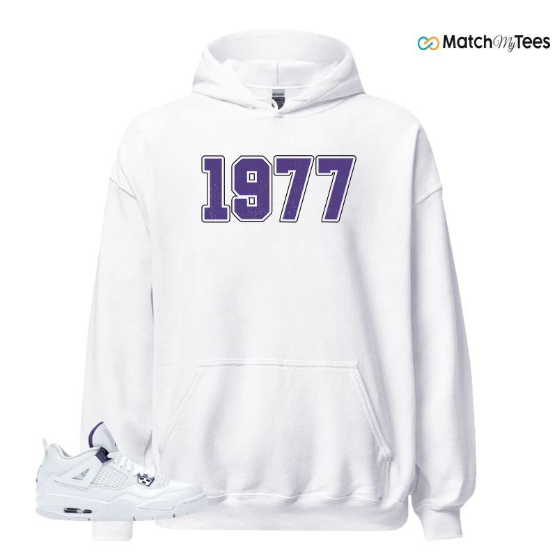 NIKE JORDAN 4 RETRO METALLIC PURPLE SNEAKER Matching Tees hoodie