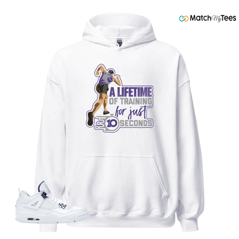 NIKE JORDAN 4 RETRO METALLIC PURPLE SNEAKER Matching Tees hoodie