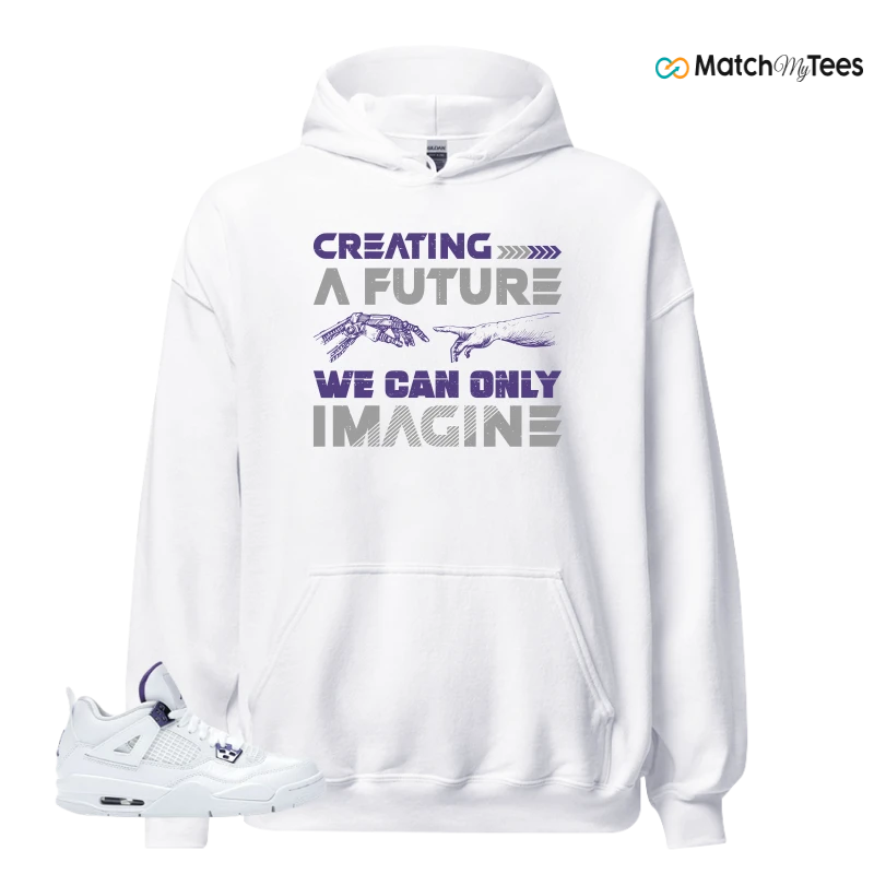 NIKE JORDAN 4 RETRO METALLIC PURPLE SNEAKER Matching Tees hoodie