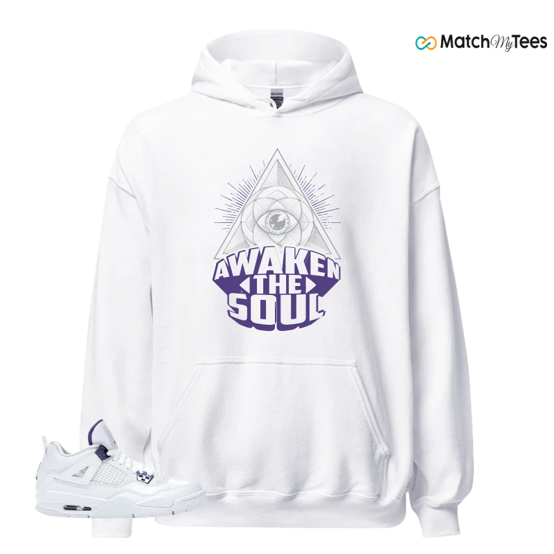 NIKE JORDAN 4 RETRO METALLIC PURPLE SNEAKER Matching Tees hoodie
