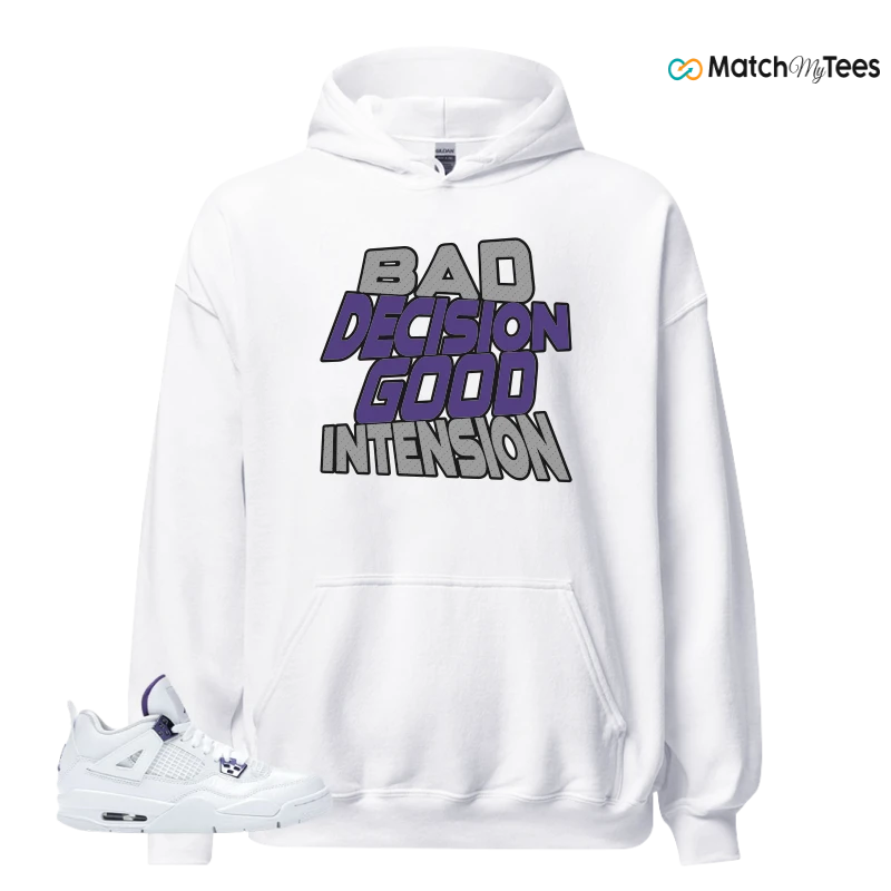 NIKE JORDAN 4 RETRO METALLIC PURPLE SNEAKER Matching Tees hoodie