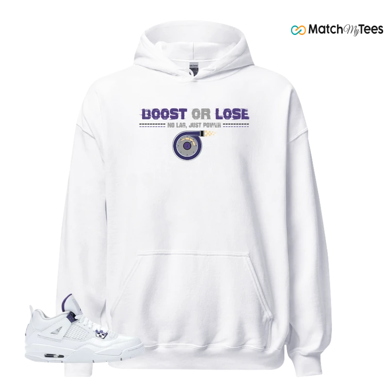 NIKE JORDAN 4 RETRO METALLIC PURPLE SNEAKER Matching Tees hoodie