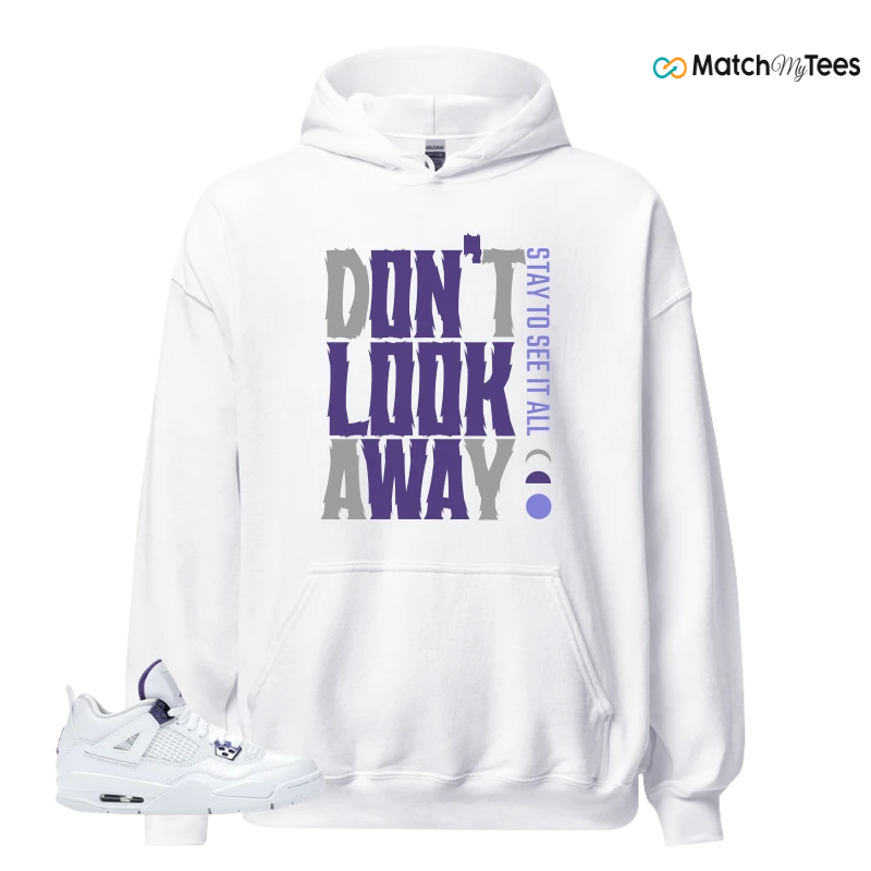 NIKE JORDAN 4 RETRO METALLIC PURPLE SNEAKER Matching Tees hoodie