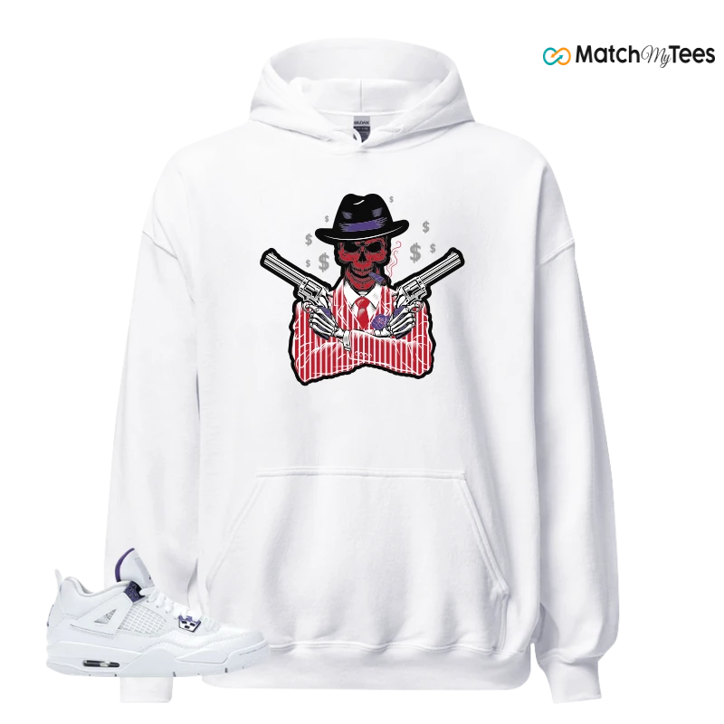 NIKE JORDAN 4 RETRO METALLIC PURPLE SNEAKER Matching Tees hoodie