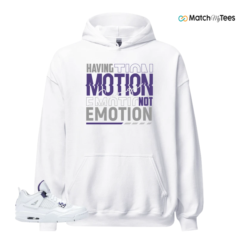 NIKE JORDAN 4 RETRO METALLIC PURPLE SNEAKER Matching Tees Hoodie for Men
