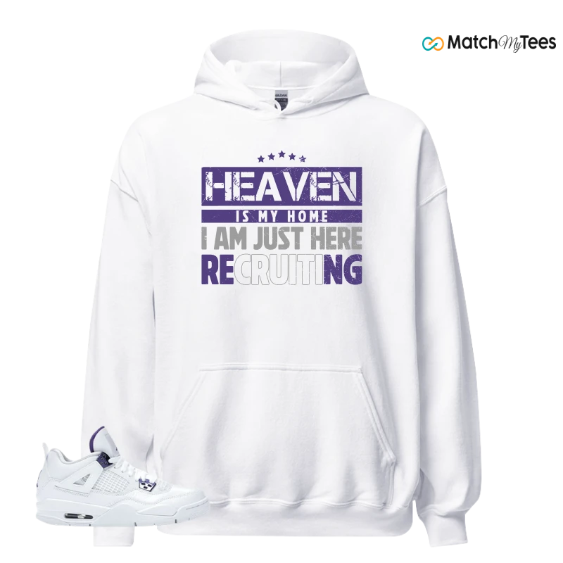 NIKE JORDAN 4 RETRO METALLIC PURPLE SNEAKER Matching Tees hoodie