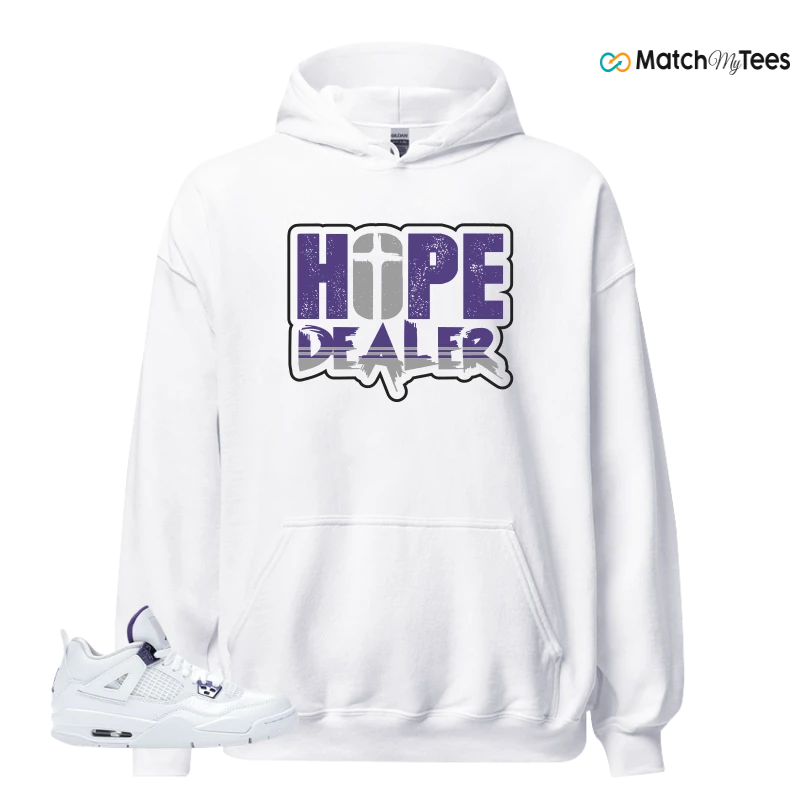 NIKE JORDAN 4 RETRO METALLIC PURPLE SNEAKER Matching Tees hoodie