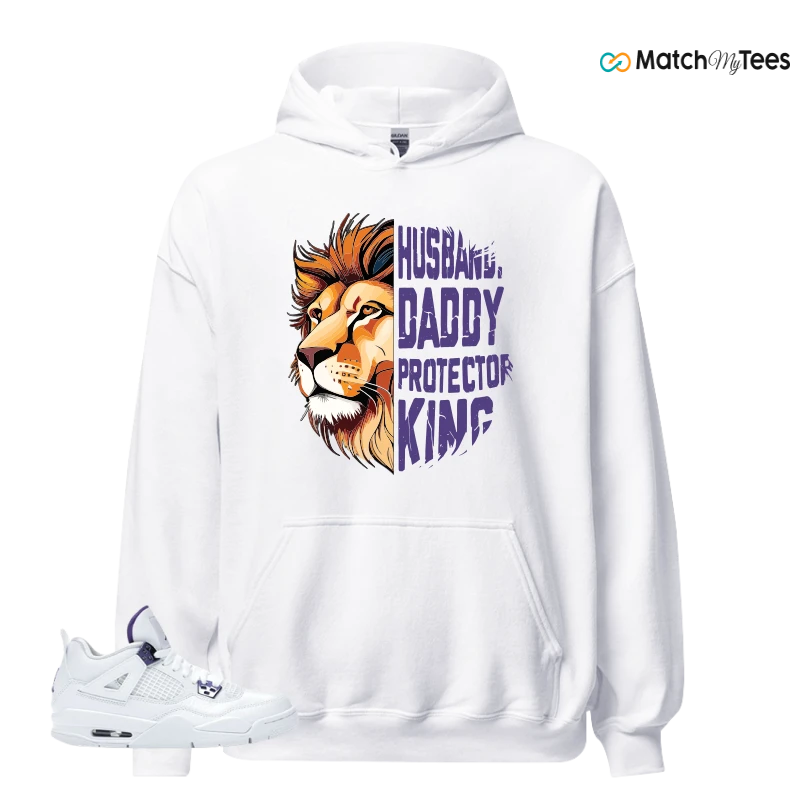 NIKE JORDAN 4 RETRO METALLIC PURPLE SNEAKER Matching Tees Hoodie for Men