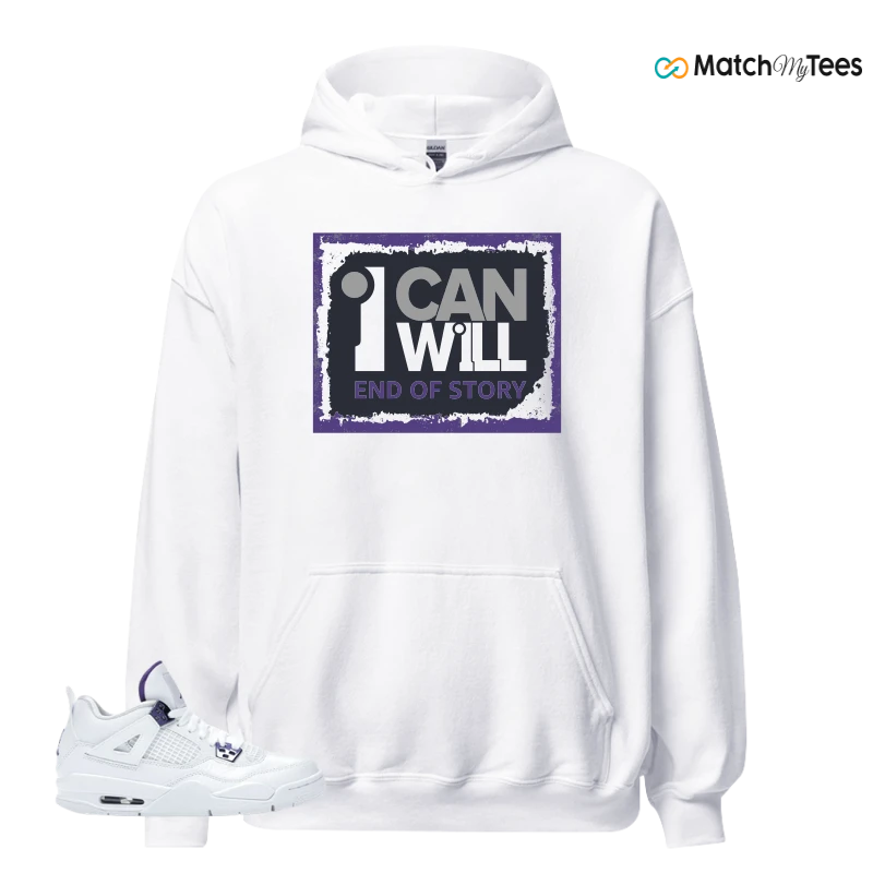 NIKE JORDAN 4 RETRO METALLIC PURPLE SNEAKER Matching Tees hoodie