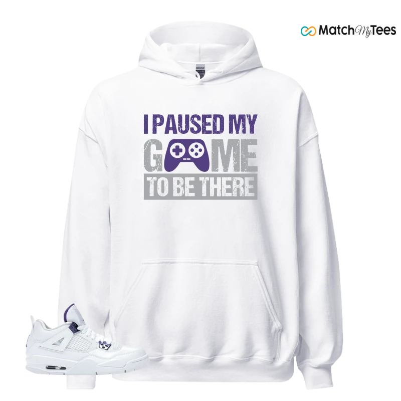 NIKE JORDAN 4 RETRO METALLIC PURPLE SNEAKER Matching Tees hoodie