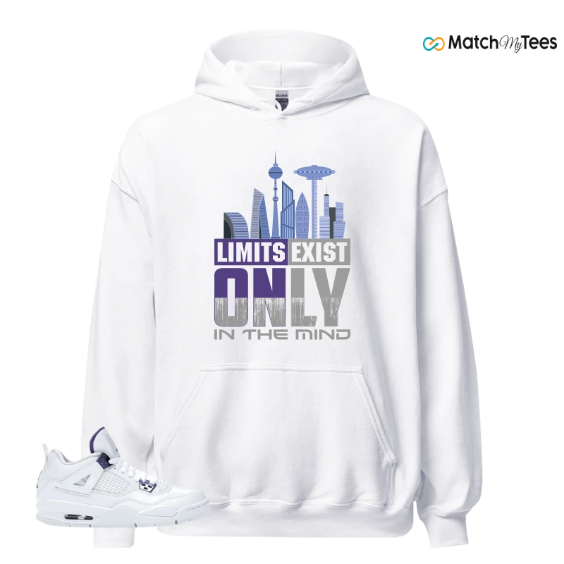 NIKE JORDAN 4 RETRO METALLIC PURPLE SNEAKER Matching Tees hoodie