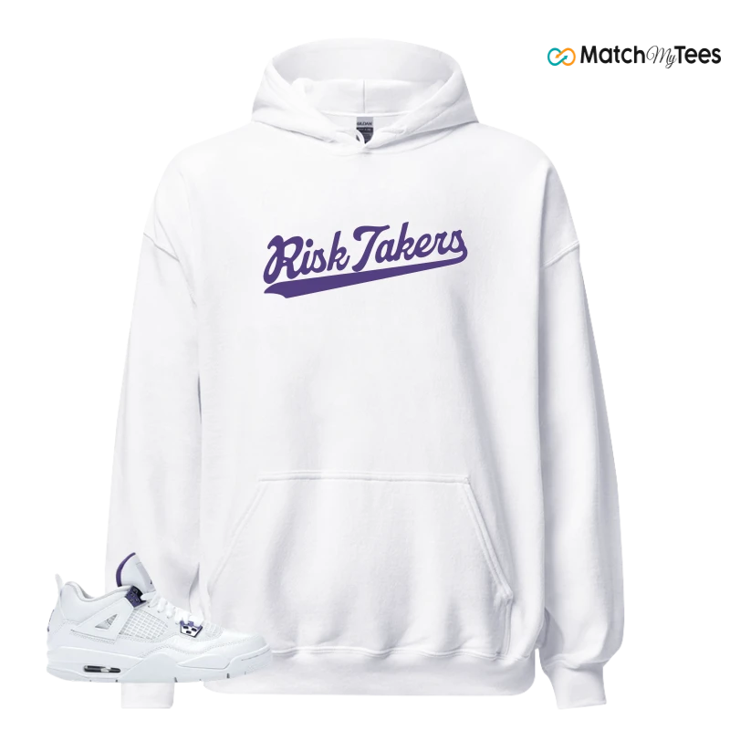 NIKE JORDAN 4 RETRO METALLIC PURPLE SNEAKER Matching Tees hoodie