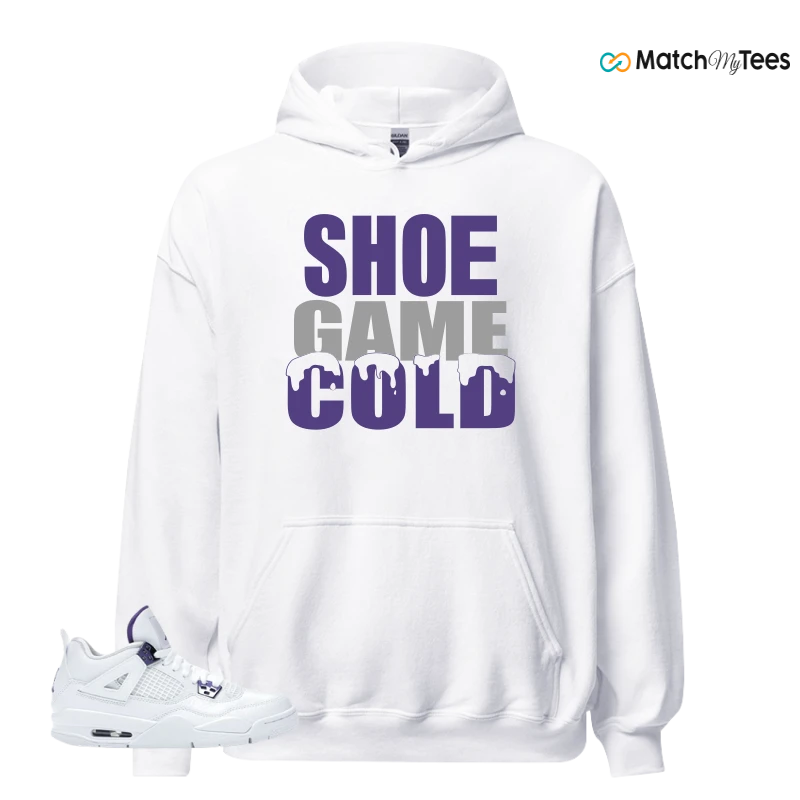 NIKE JORDAN 4 RETRO METALLIC PURPLE SNEAKER Matching Tees hoodie
