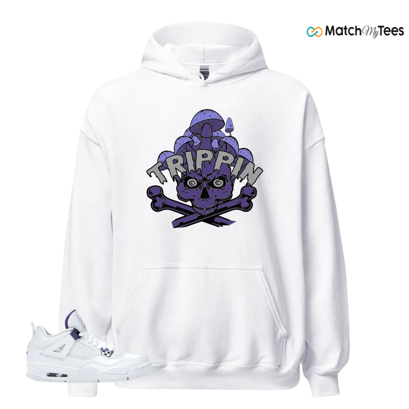 NIKE JORDAN 4 RETRO METALLIC PURPLE SNEAKER Matching Tees hoodie