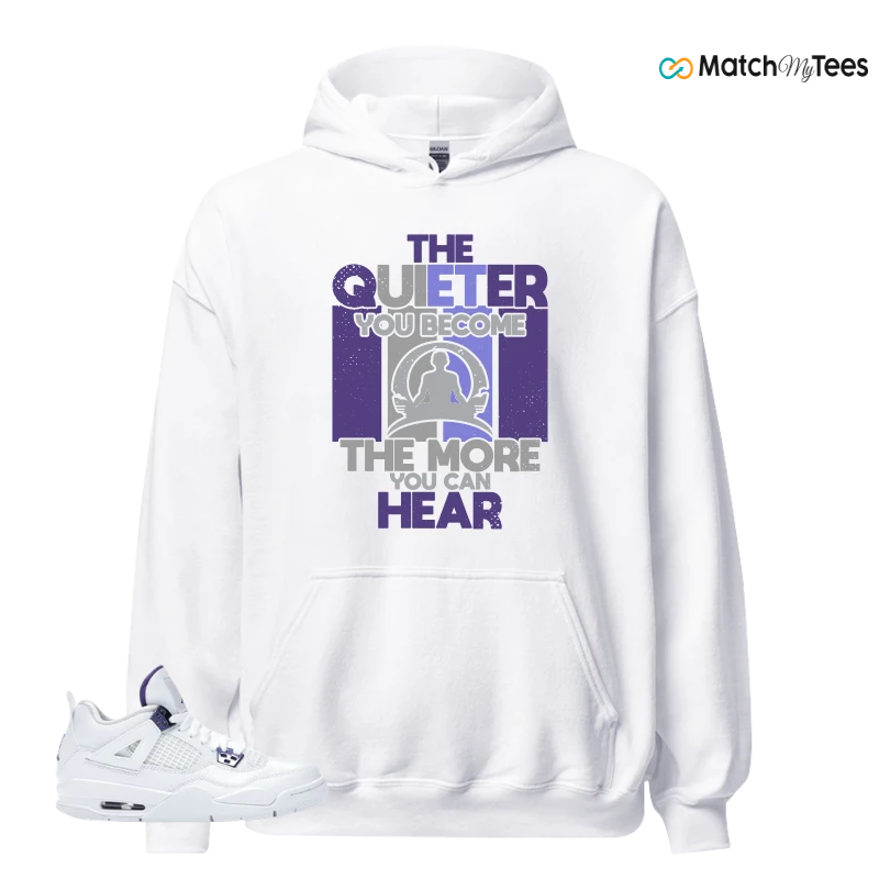 NIKE JORDAN 4 RETRO METALLIC PURPLE SNEAKER Matching Tees hoodie