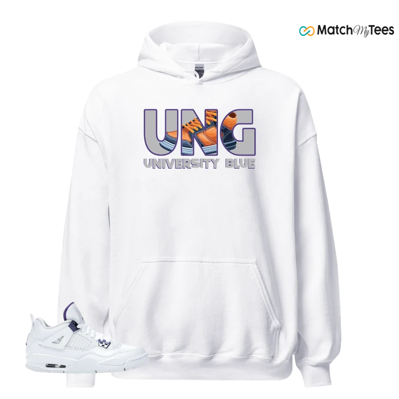 NIKE JORDAN 4 RETRO METALLIC PURPLE SNEAKER Matching Tees hoodie