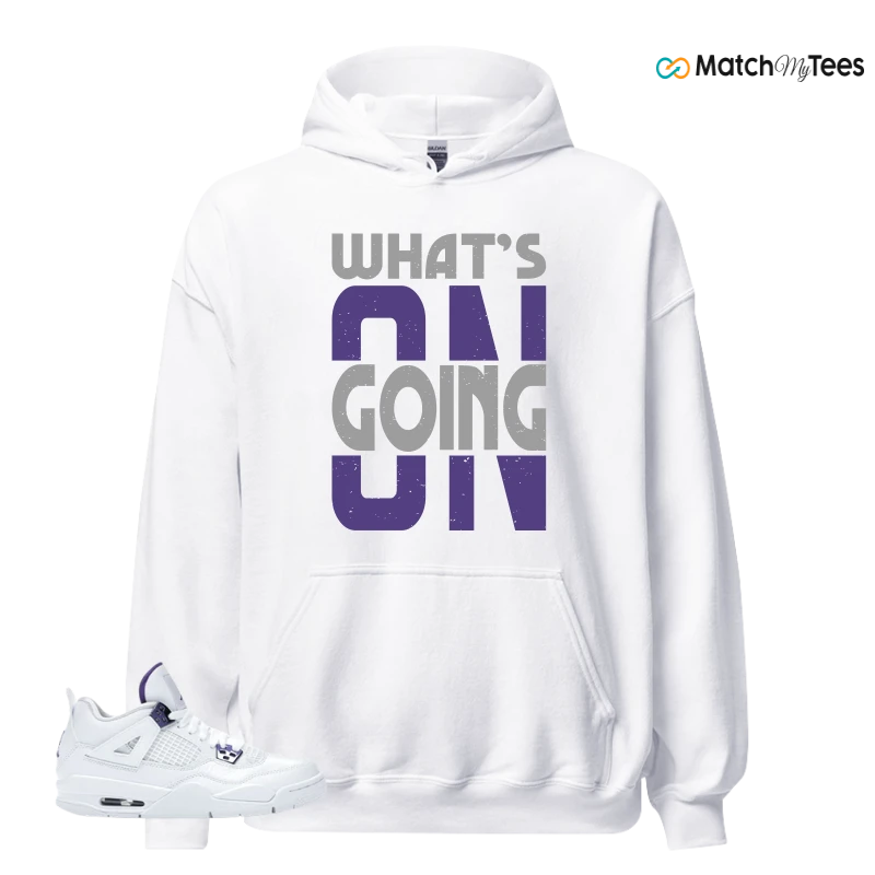 NIKE JORDAN 4 RETRO METALLIC PURPLE SNEAKER Matching Tees hoodie