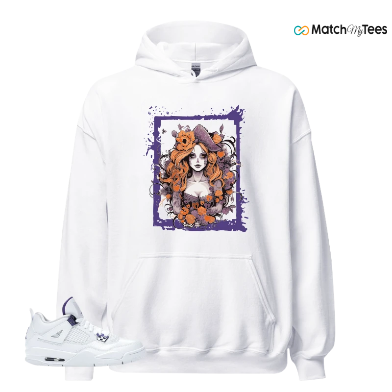 NIKE JORDAN 4 RETRO METALLIC PURPLE SNEAKER Matching Tees hoodie