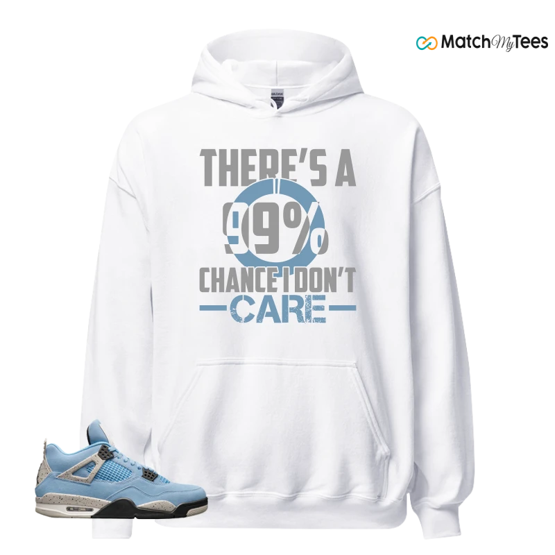 NIKE JORDAN 4 RETRO UNIVERSITY BLUE SNEAKER Matching Tees Hoodie for Men