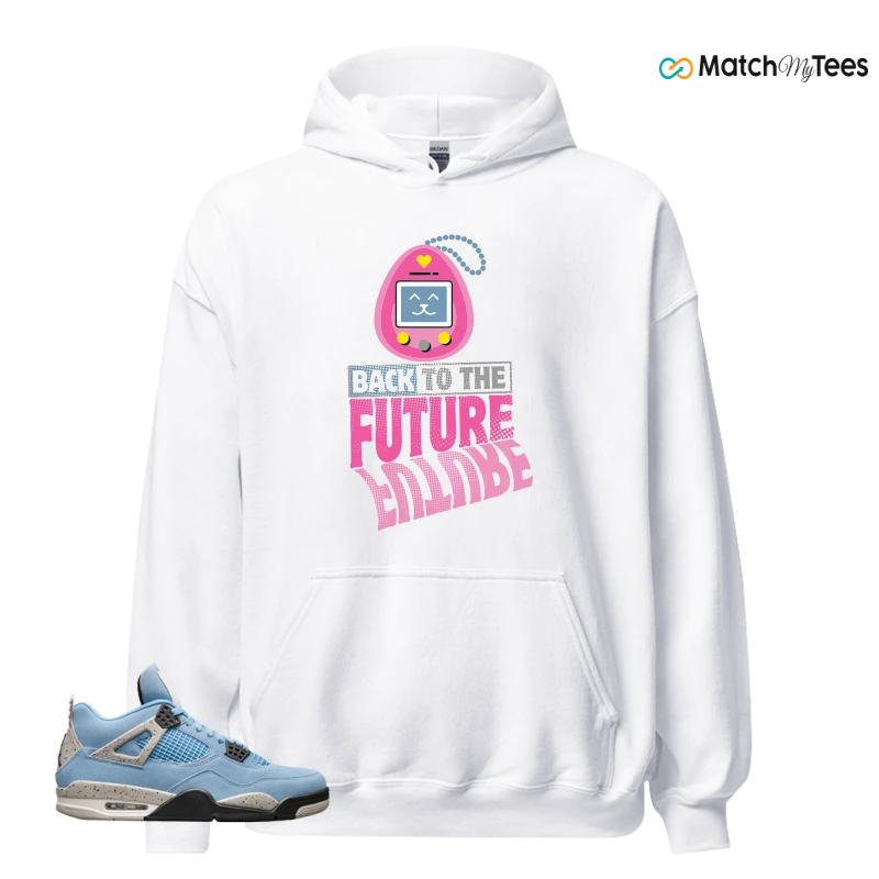 NIKE JORDAN 4 RETRO UNIVERSITY BLUE SNEAKER Matching Tees hoodie