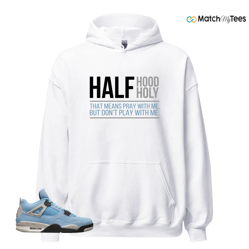 NIKE JORDAN 4 RETRO UNIVERSITY BLUE SNEAKER Matching Tees hoodie