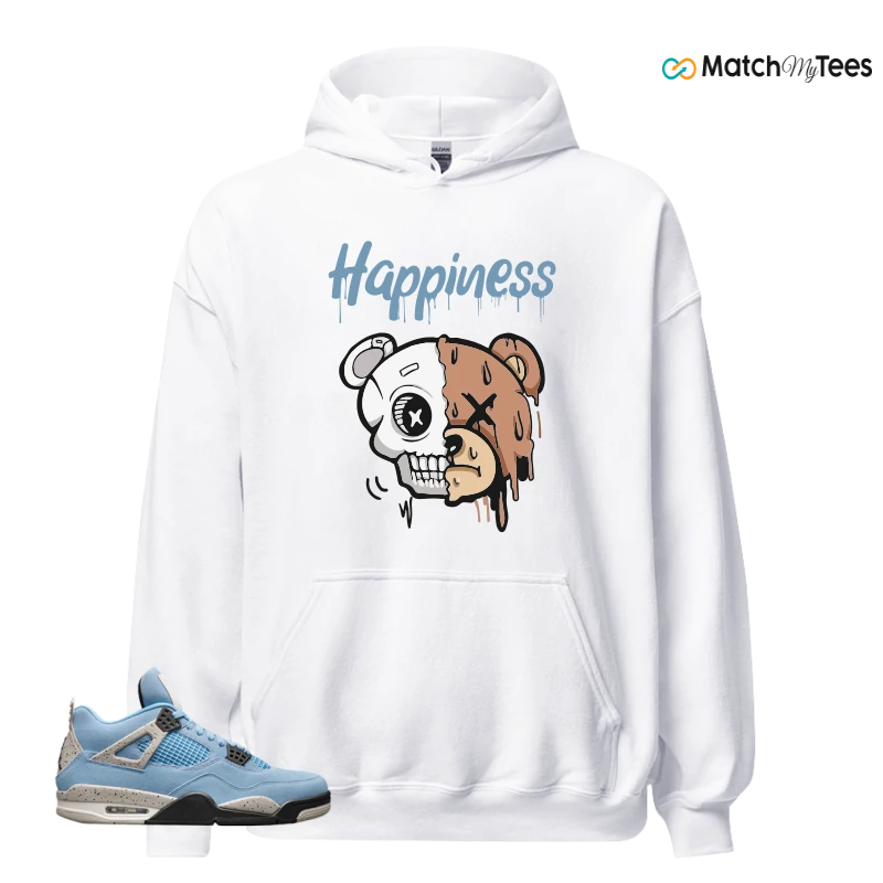 NIKE JORDAN 4 RETRO UNIVERSITY BLUE SNEAKER Matching Tees hoodie