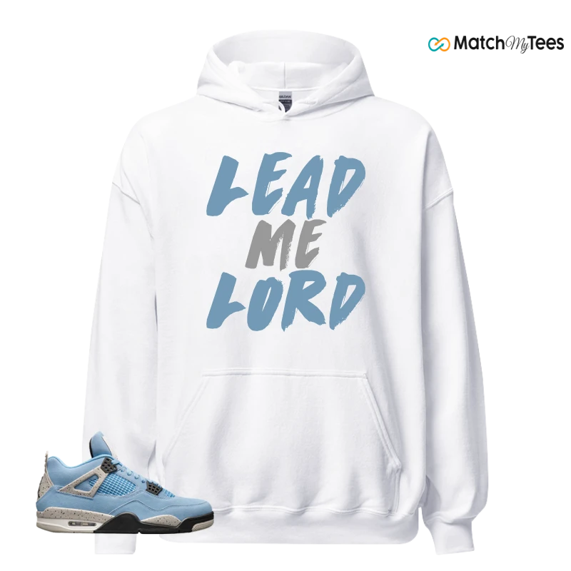 NIKE JORDAN 4 RETRO UNIVERSITY BLUE SNEAKER Matching Tees hoodie