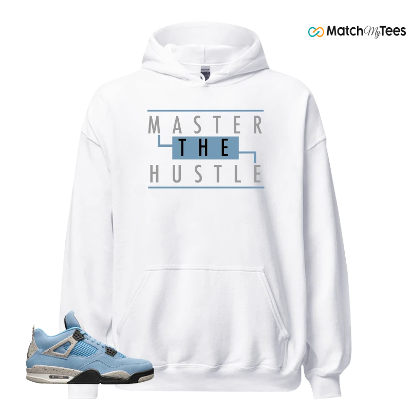 NIKE JORDAN 4 RETRO UNIVERSITY BLUE SNEAKER Matching Tees hoodie